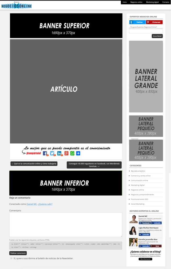 Visión Página Web ENO Promoción en blog de Marketing & Ecommerce 04