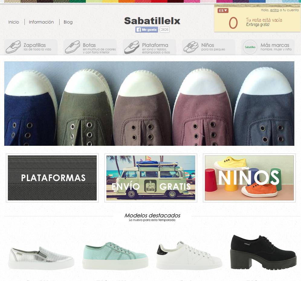 Tiendas hechas con Prestashop - sabatillelx