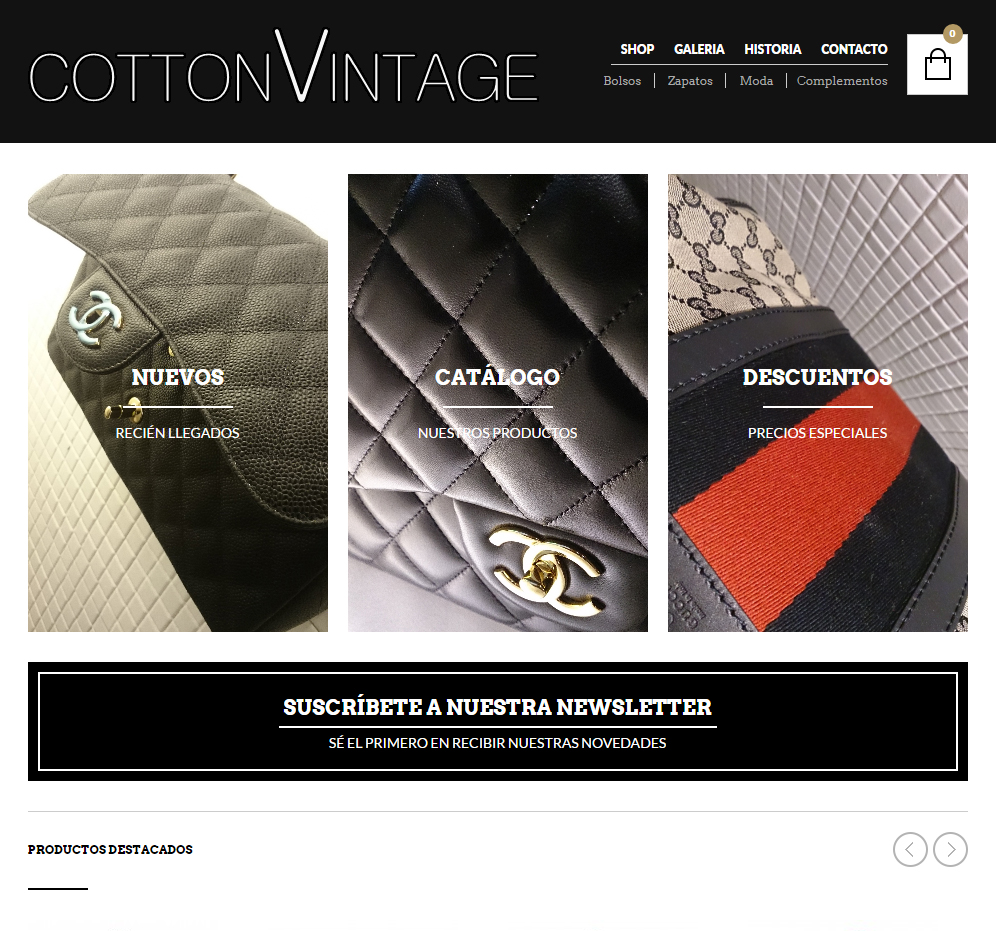 Tiendas hechas con WordPress - Cotton Vintage