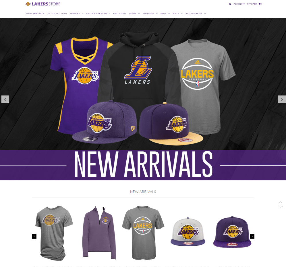 Tienda Shopify de los lakers