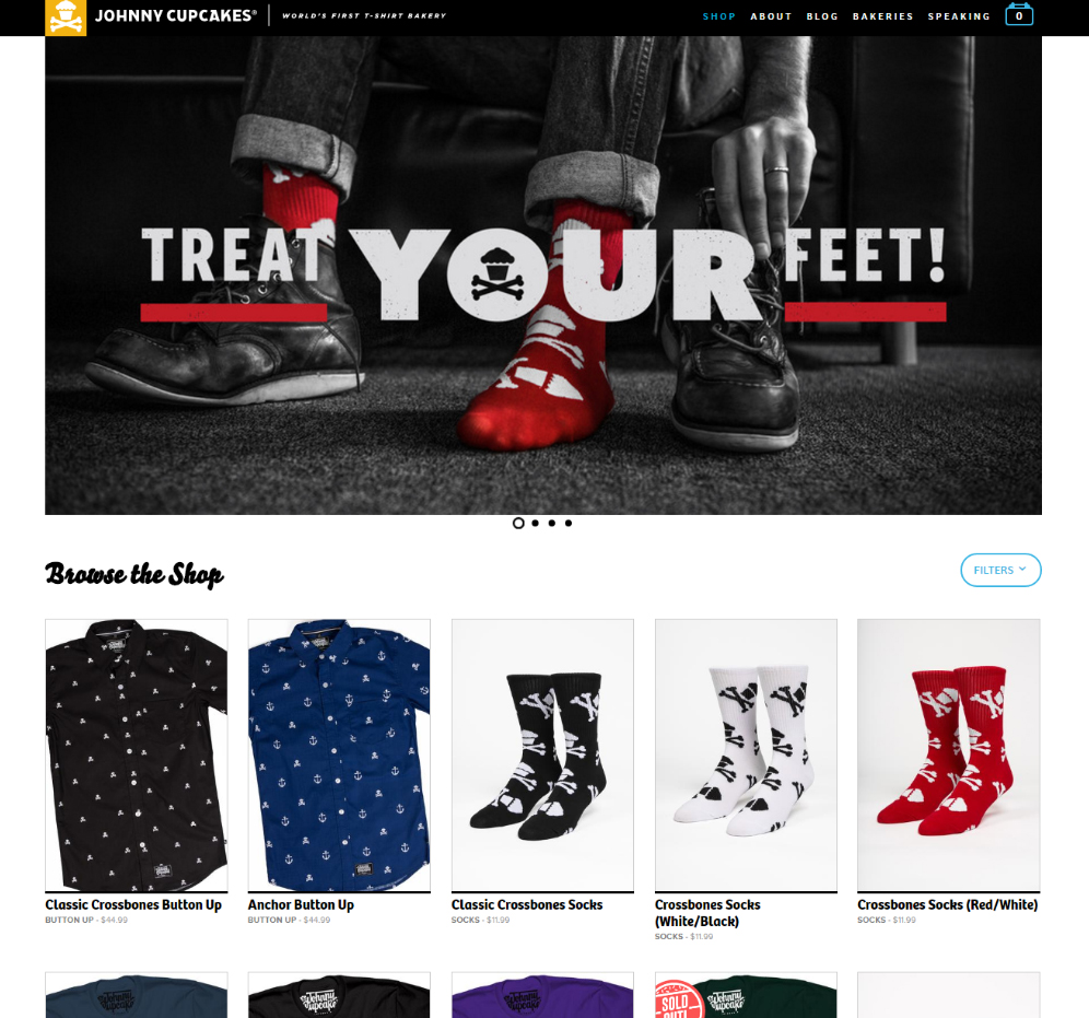 Tienda Shopify de johnnycupcakes