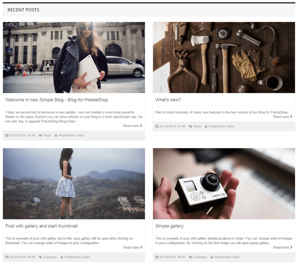 Modulo Prestashop 1.7 crear blog