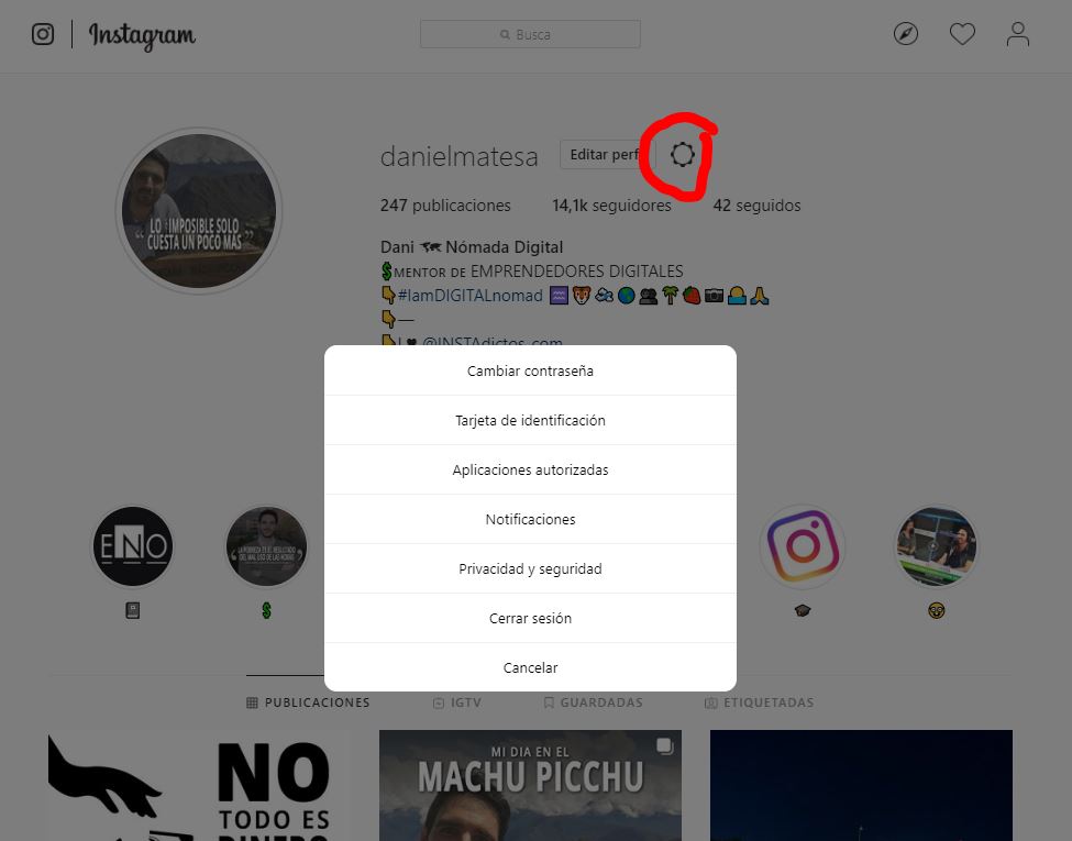 Cómo cambiar la configuración de tu cuenta en Instagram PC