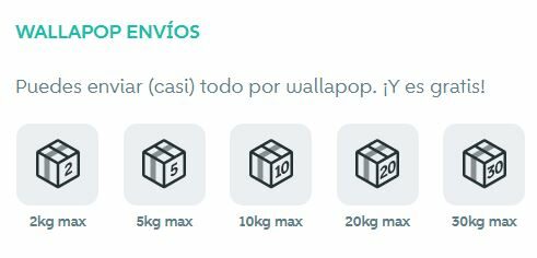 elegir el peso del producto en Wallapop