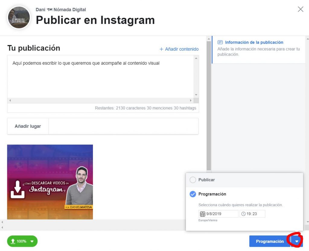 Cómo programar Publicaciones en Instagram | programar historias Instagram