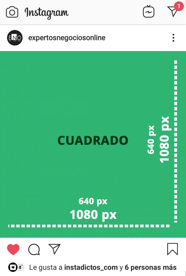 Tamaño foto Instagram cuadrado