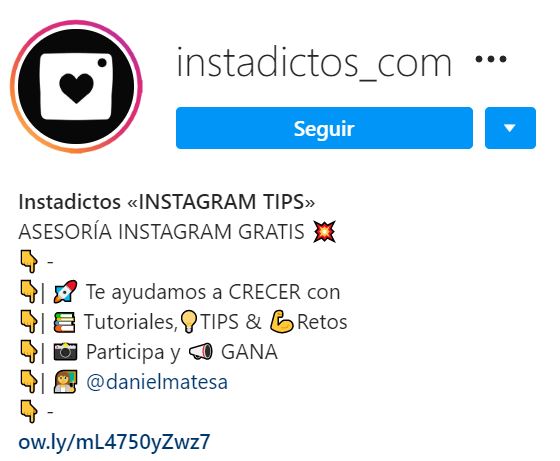 qué poner en la presentación de Instagram