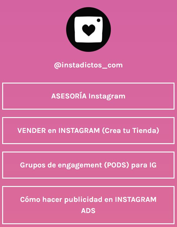 cómo poner varios enlaces en la BIO de Instagram