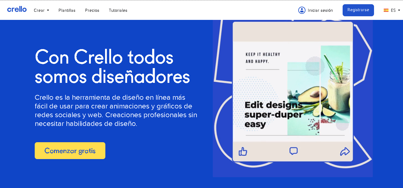 Crello para diseñar | plantillas y diseño