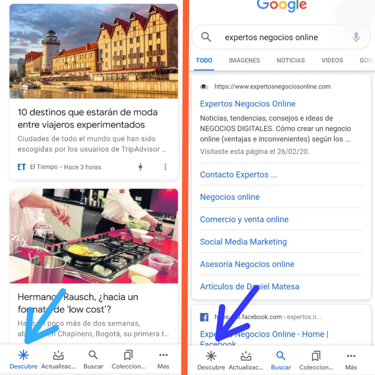 Cómo activar Google Discover