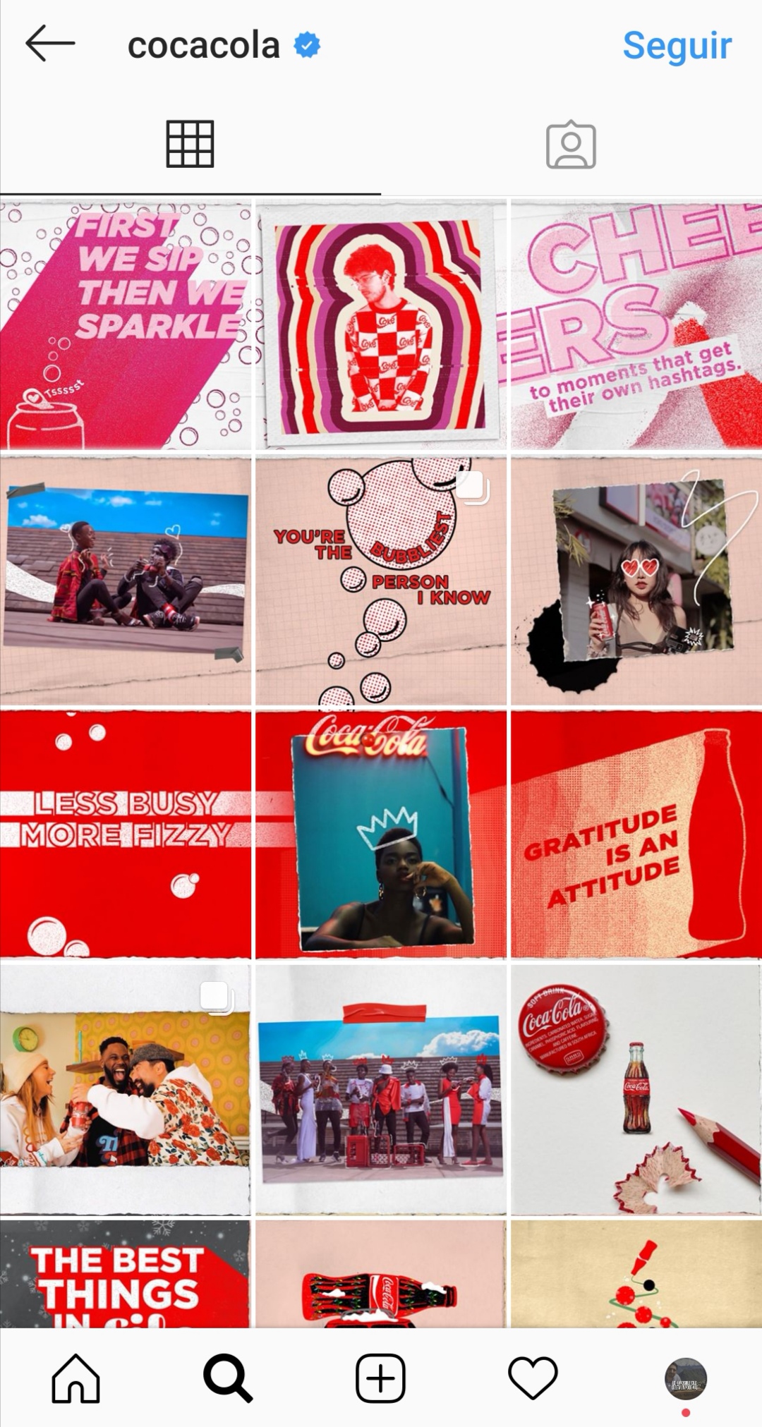 Tendencias de Instagram en 2020 - Perfil bonito como el de Cocacola