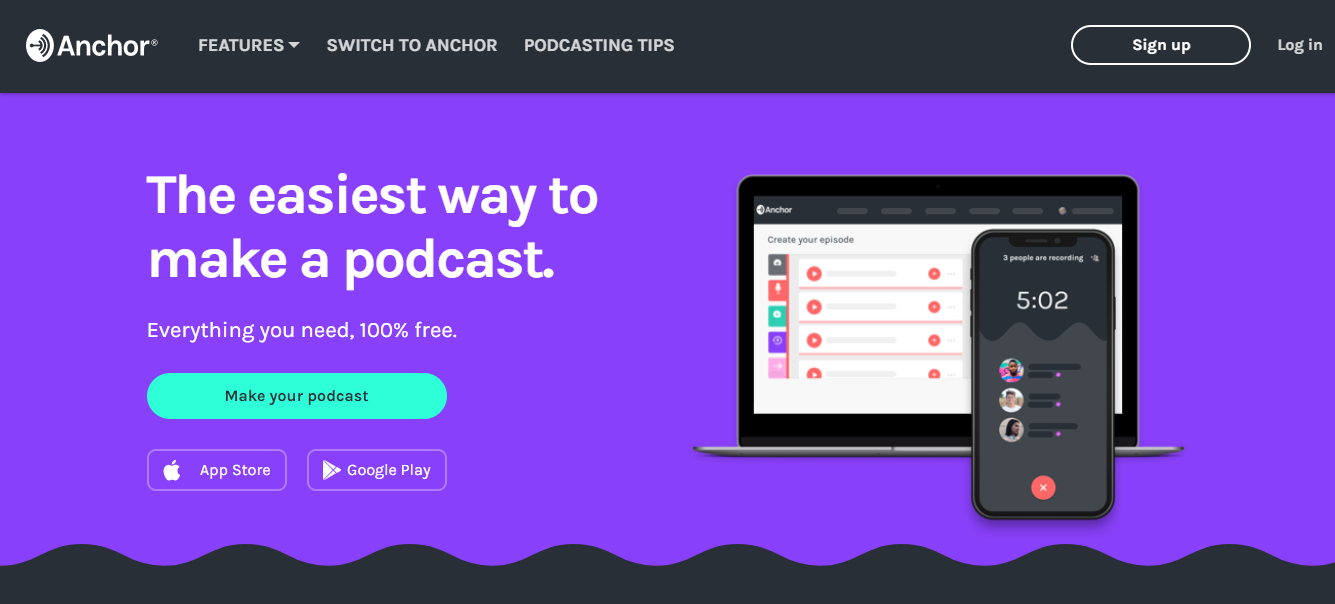 Grabar un podcast Anchor