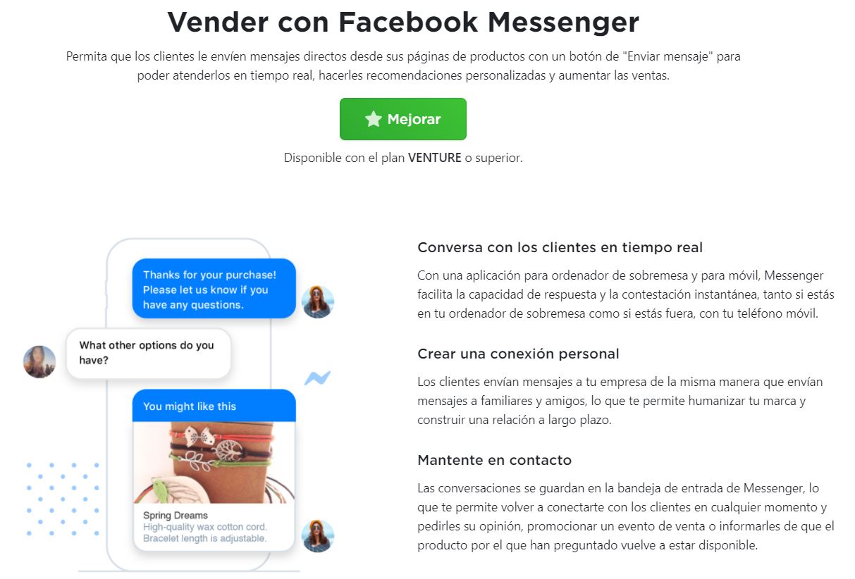 Cómo vincular Ecwid con Facebook Messenger 01