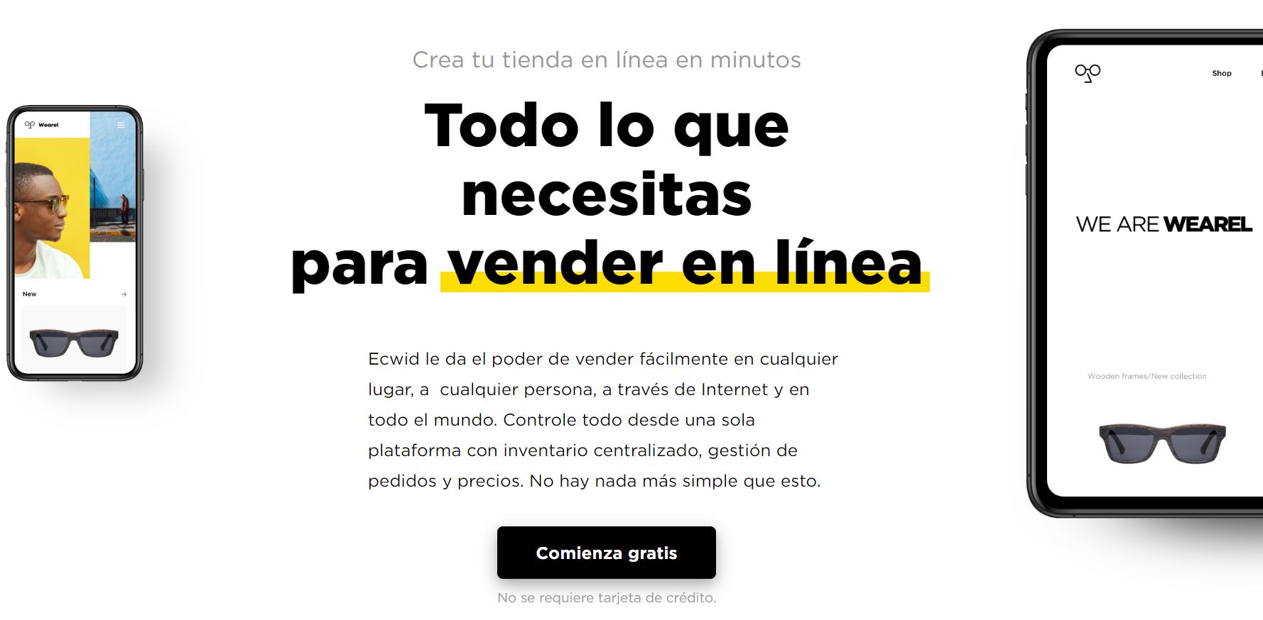 crear tienda online 100% gratis con Ecwid