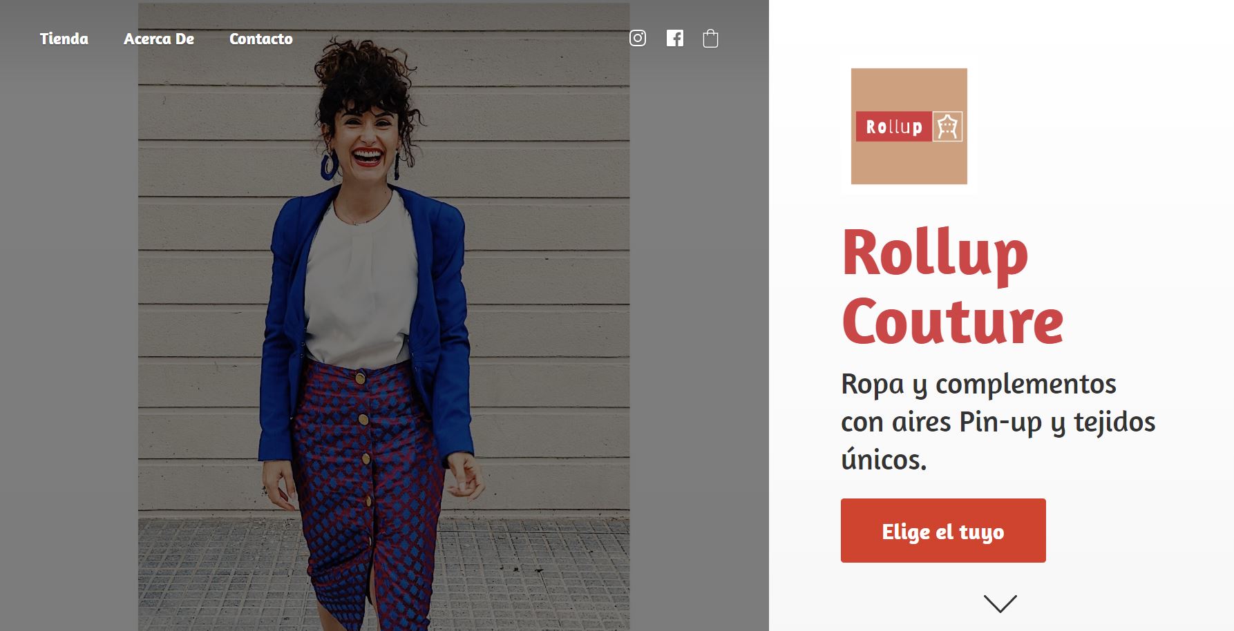 los mejores ejemplos de tiendas Ecwid - RollUp Couture