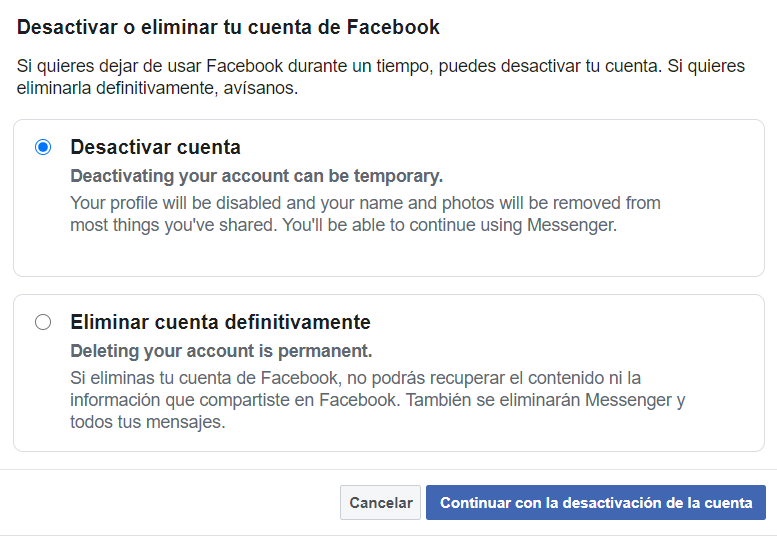 Cómo usar Messenger sin Facebook - Desactivar cuenta de Facebook y usar la app