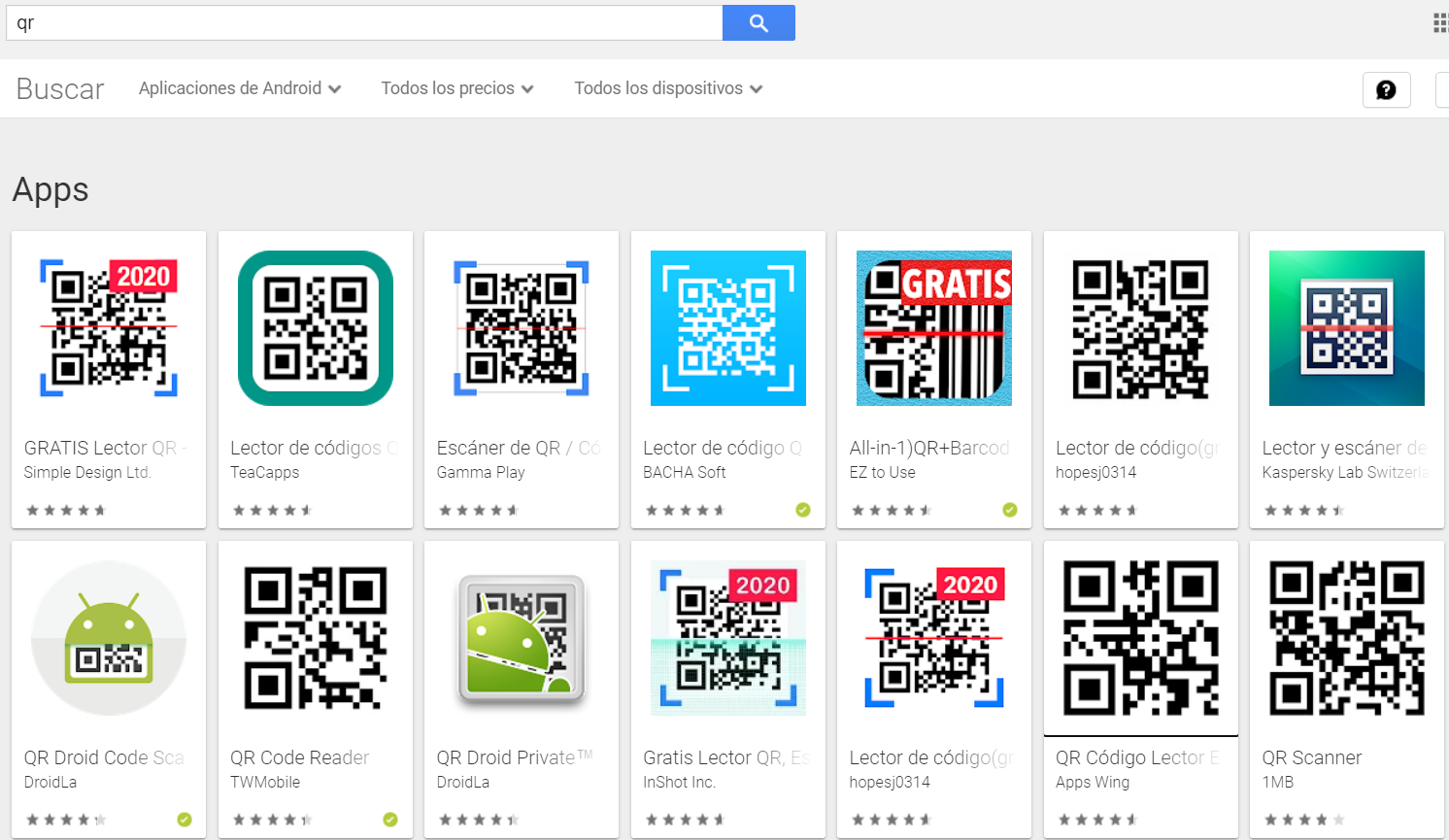 APPS Lector de QR