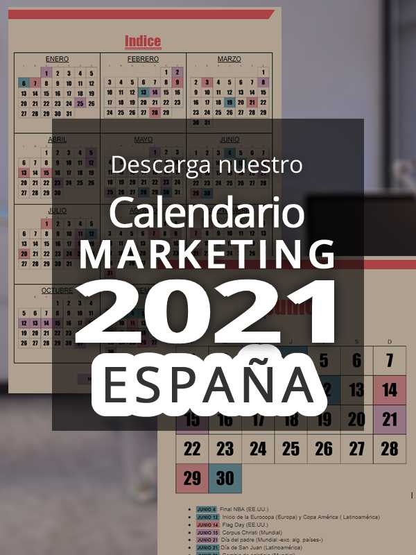 Calendario comercial 2021 España | Calendario Marketing 2021 España