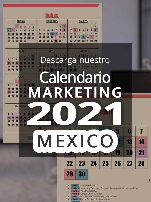 Calendario comercial 2021 Mexico | Calendario Marketing 2021 Mexico