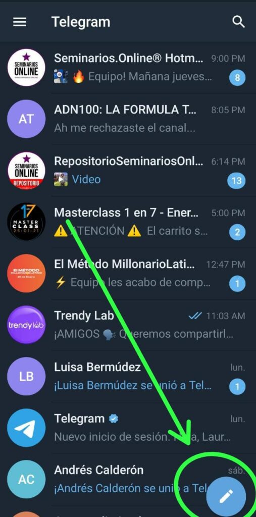 Crear canal en Telegram