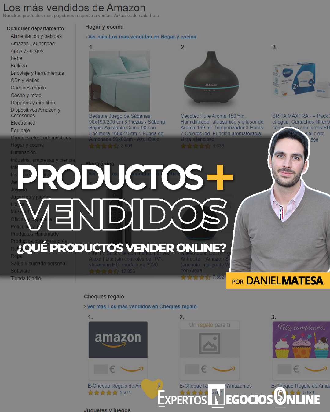 Productos más vendidos en España y México - lo que más se vende por Internet
