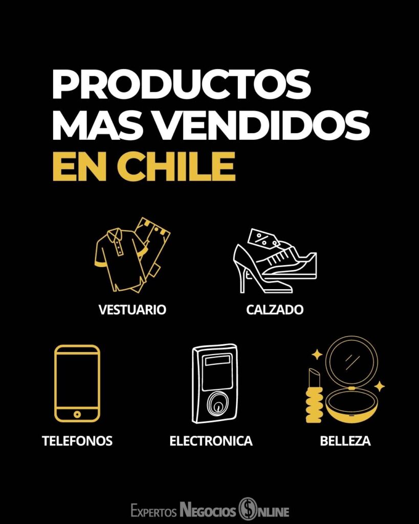 productos más vendidos en chile