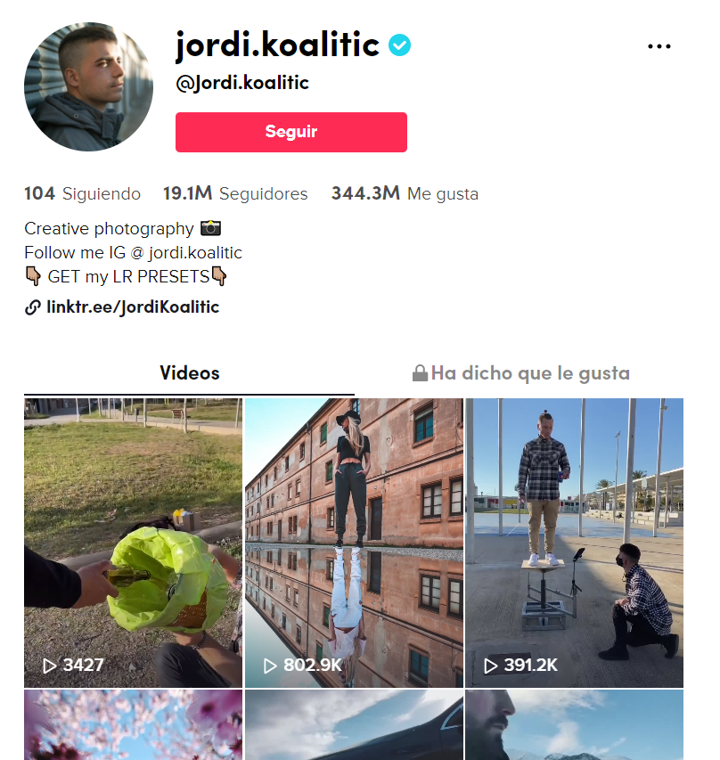 Jordi Koalitic es una de las cuentas más populares de TikTok en español