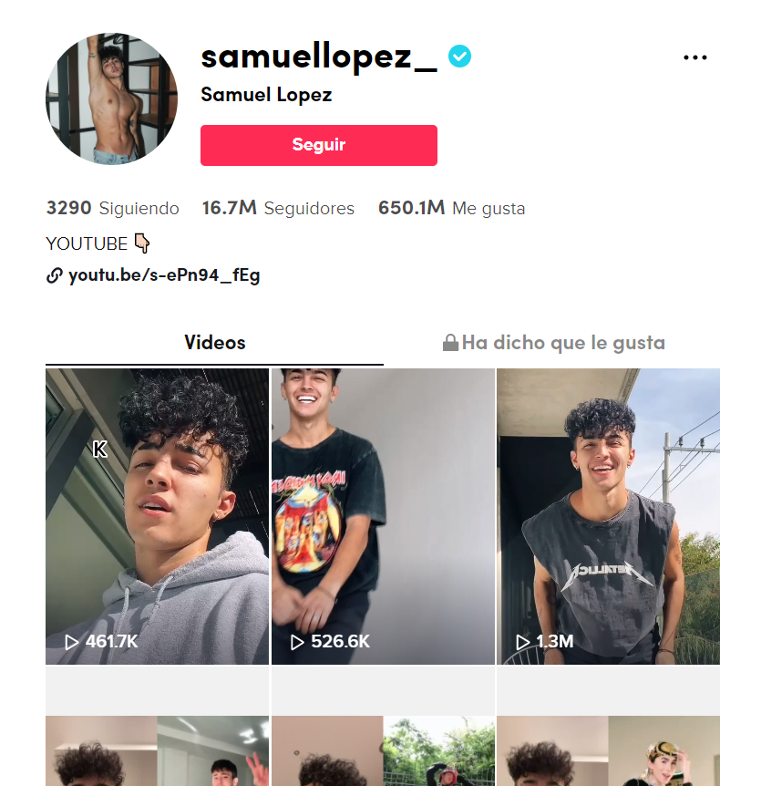 Samuel López es una de las cuentas más populares de TikTok en español