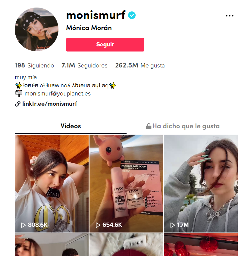 Mónica Morán es una de las cuentas más populares de TikTok en español
