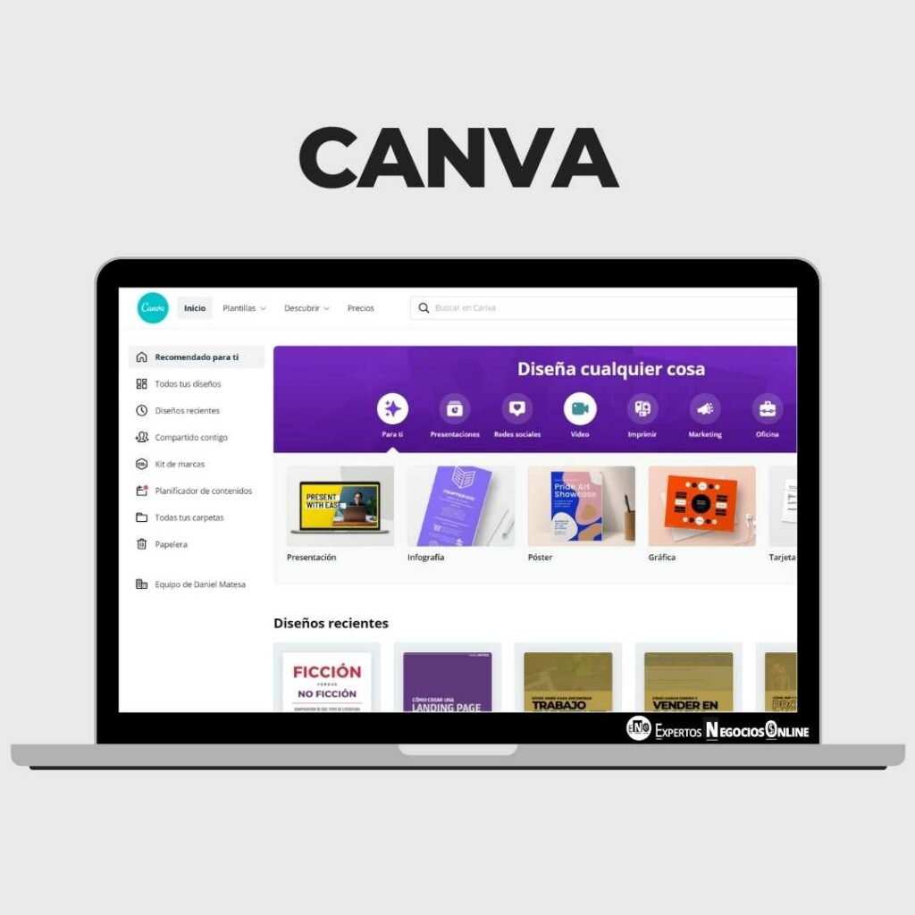 crear Landing page con Canva