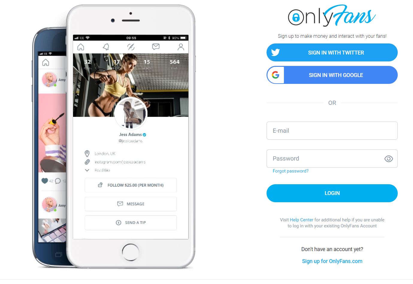 4. Cómo crear una cuenta en OnlyFans 