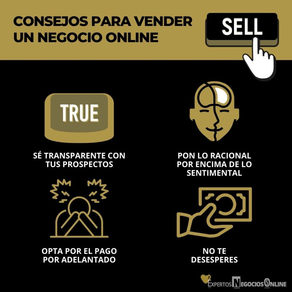 Consejos para vender un negocio online