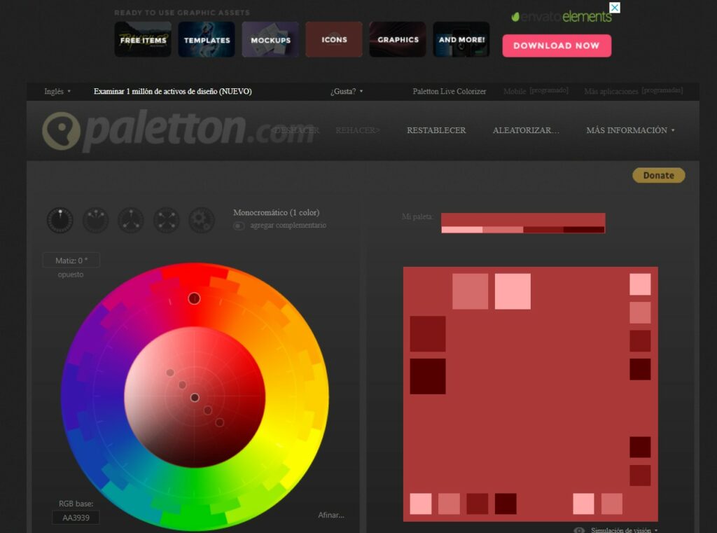 Paletton - Dónde crear mi paleta de colores
