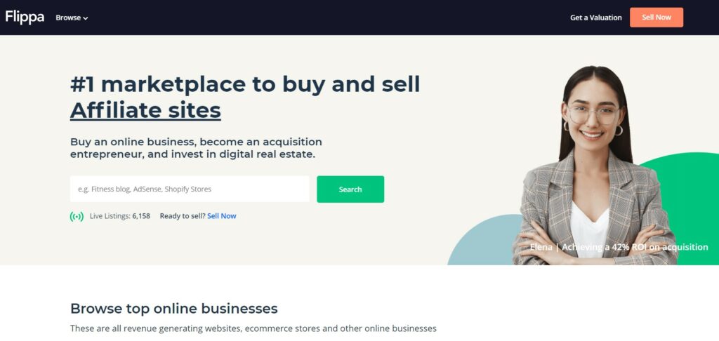 Vender un Negocio online en Flippa