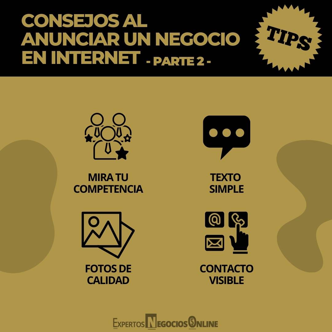 Consejos sobre cómo anunciar un negocio en Internet (2)