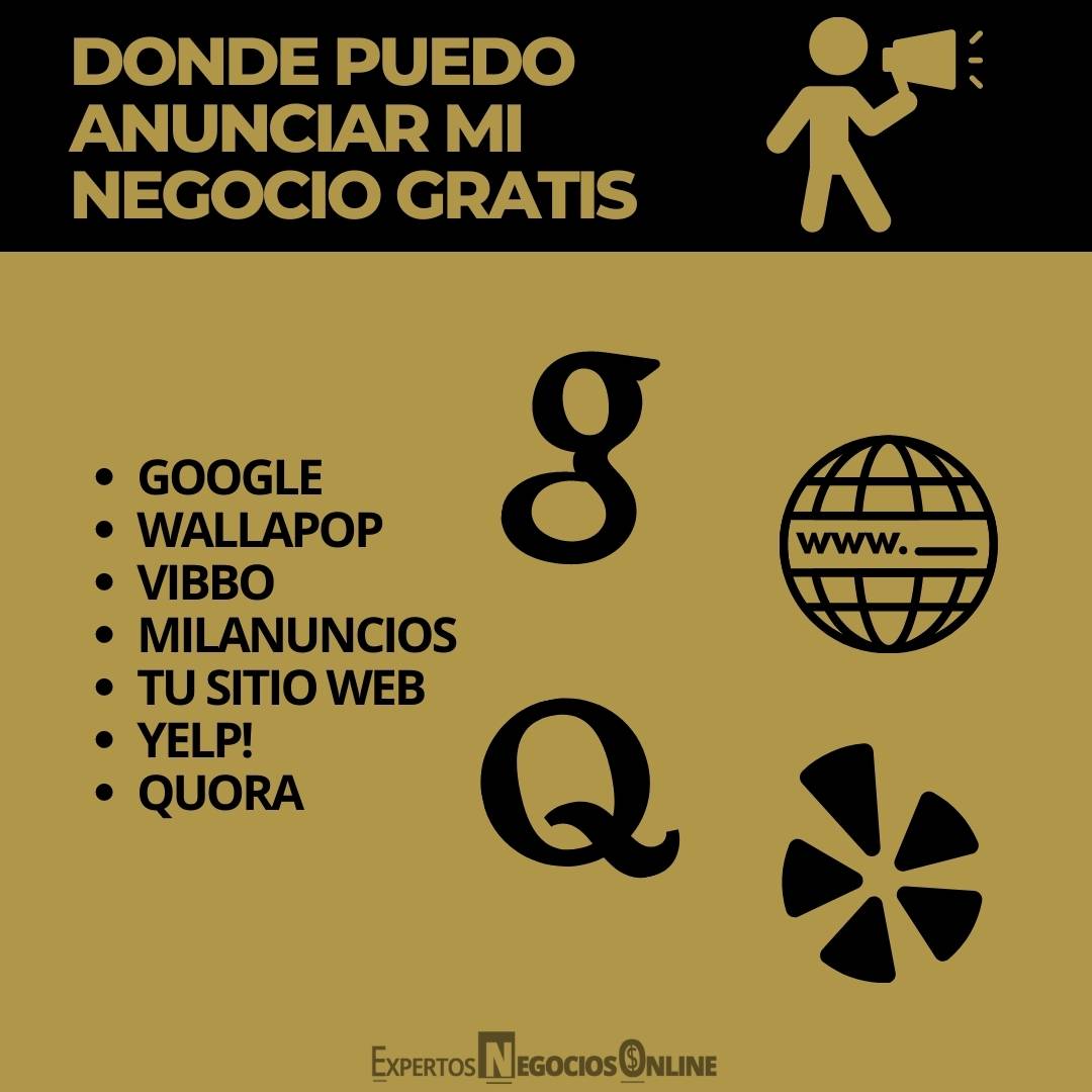 Donde puedo anunciar mi negocio gratis