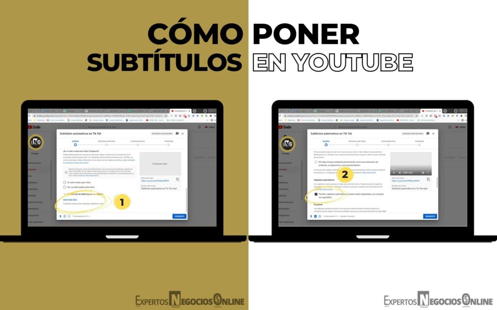 como poner subtítulos en un vídeo de Youtube