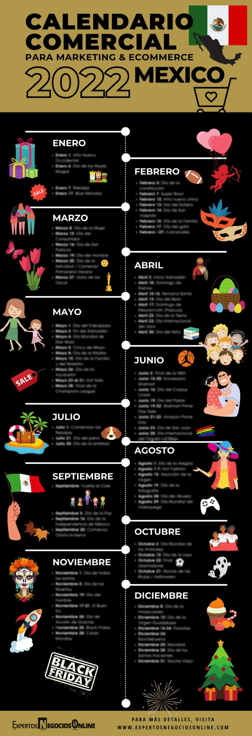 Descargar Calendario Comercial México 2022 - Para Marketing Digital y eCommerce