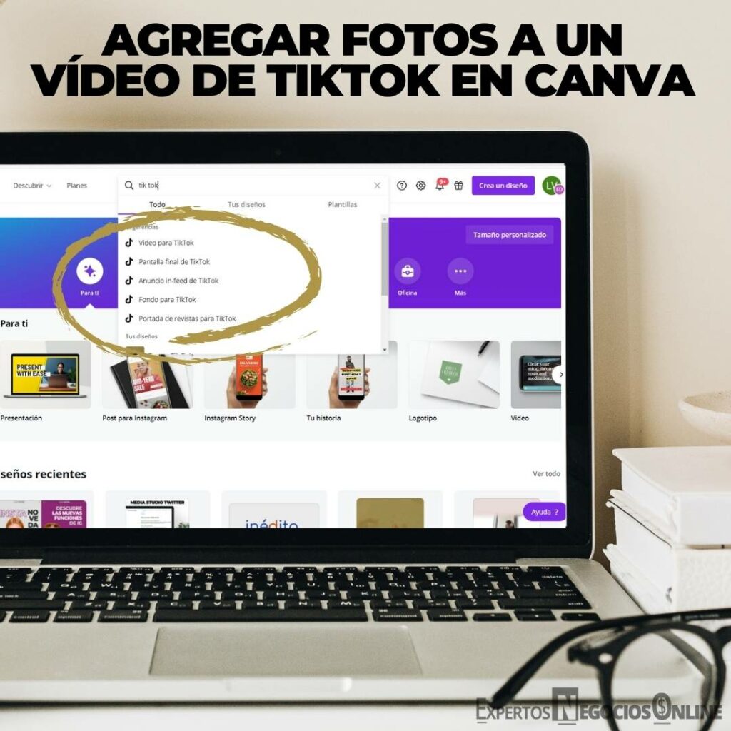 agregar fotos a un vídeo de Tiktok en Canva