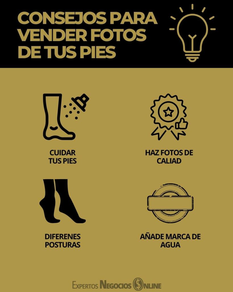 Consejos para tener éxito al vender fotos de tus pies
