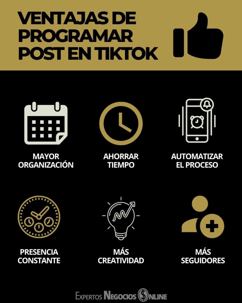 ventajas de programar post en tiktok