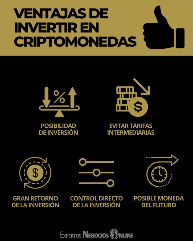 Ventajas de invertir en criptomonedas