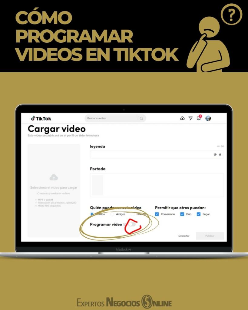 como programar videos en tiktok