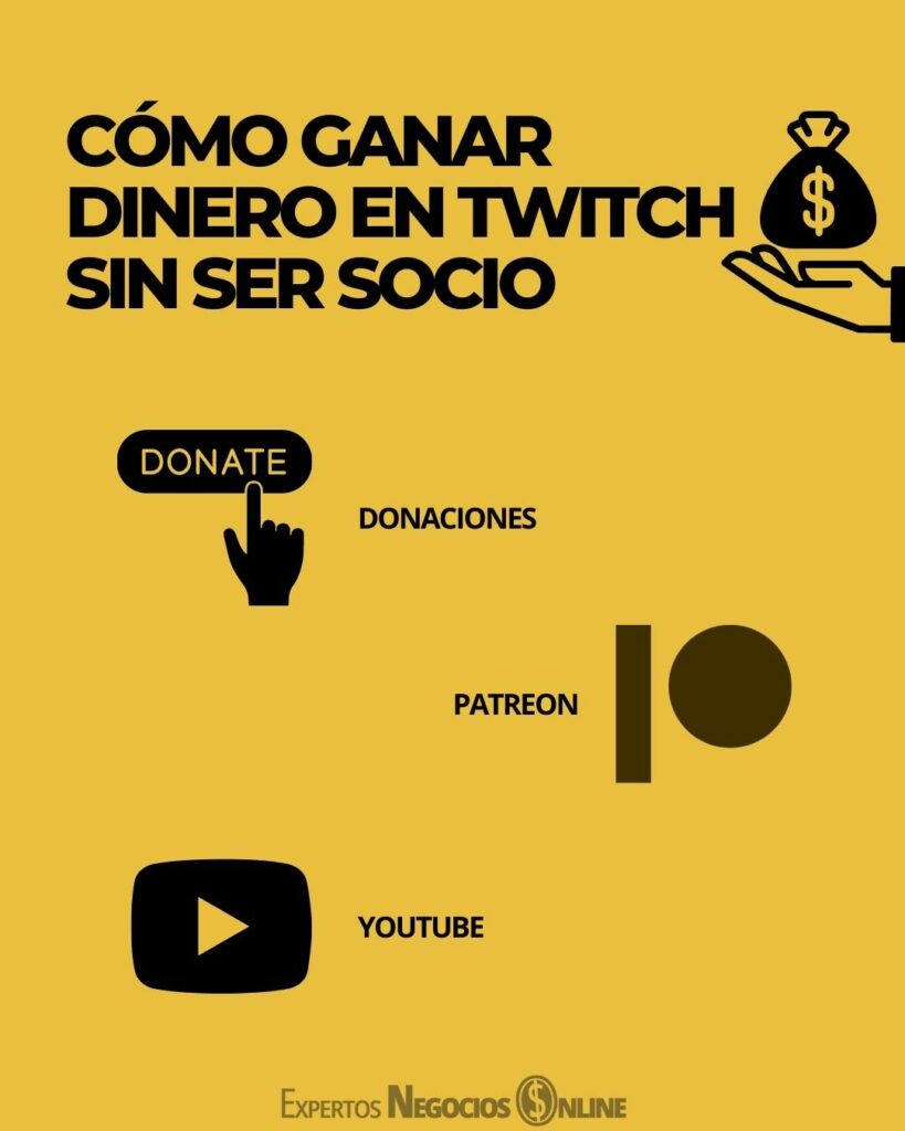 Cómo ganar dinero en Twitch sin ser socio