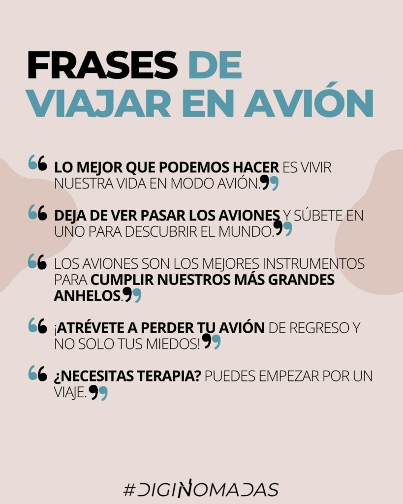 5 FRASES DE VIAJAR EN AVIÓN