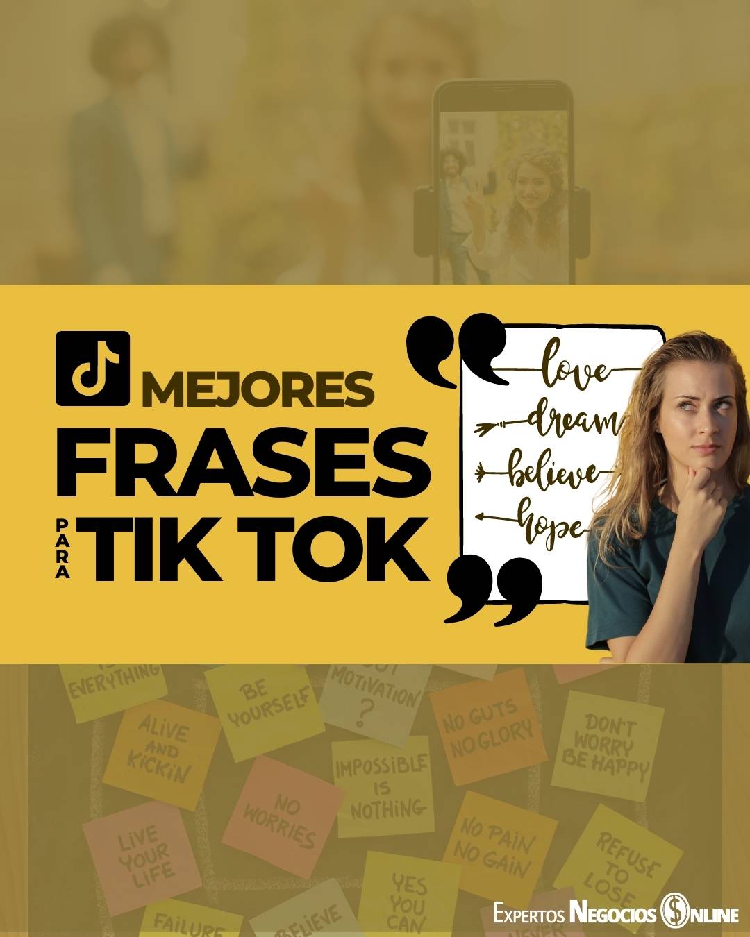 Frases para TikTok para tu perfil y vídeos