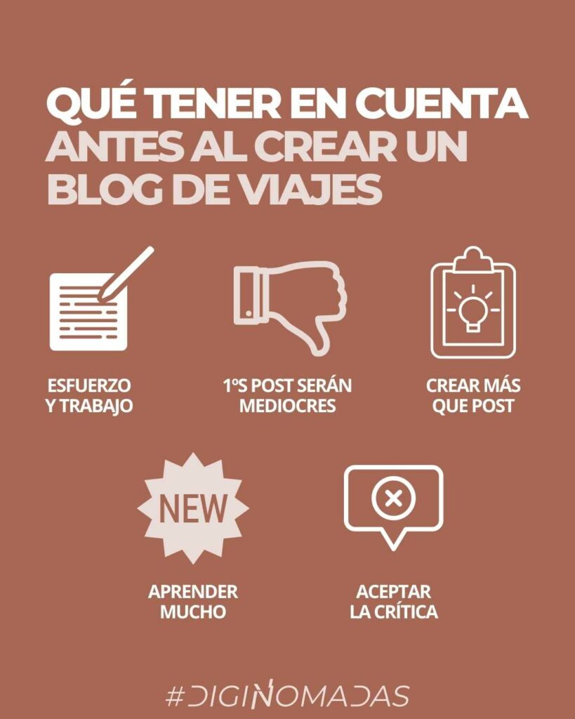 requisitos para hacer un blog de viajes