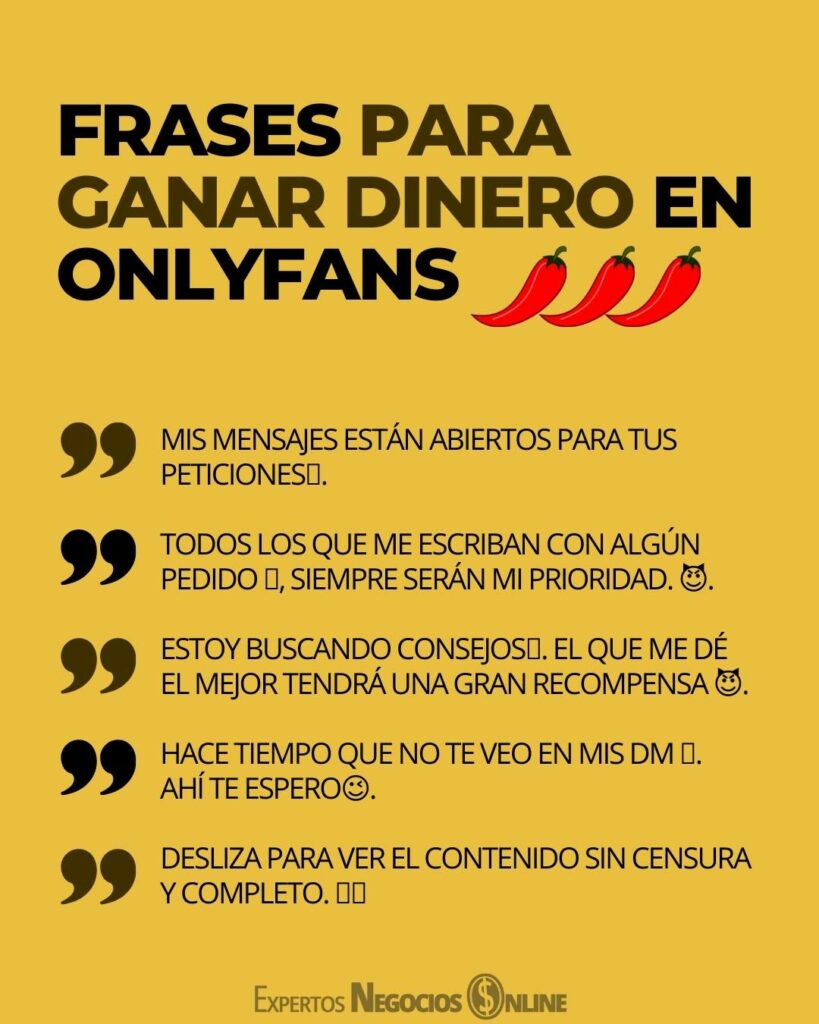 ▷ FRASES para ONLYFANS en tus post: 50 ideas y ejemplos