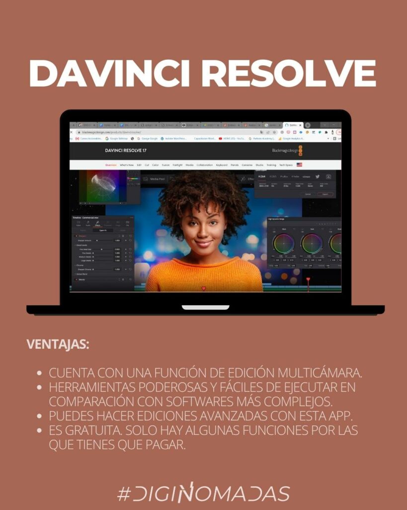 davinci resolve apps para editar videos