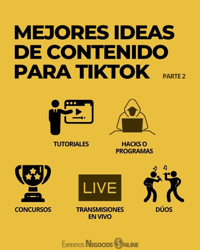 ideas para subir contenido a TikTok